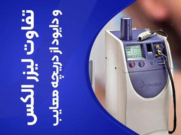 تصویر فرق لیزر الکس و دایود از زاویه معایب