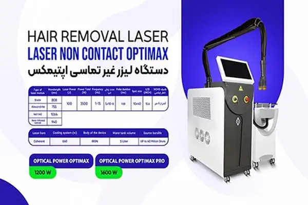 تصویر مشخصات لیزر الکساندرایت اپتیمکس