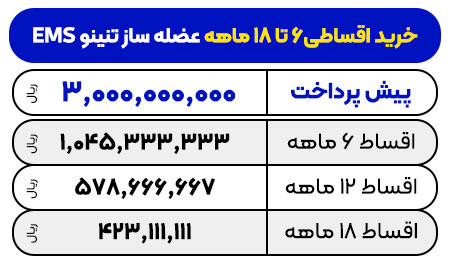 تصویر قیمت اقساطی دستگاه لاغری ems باشگاهی